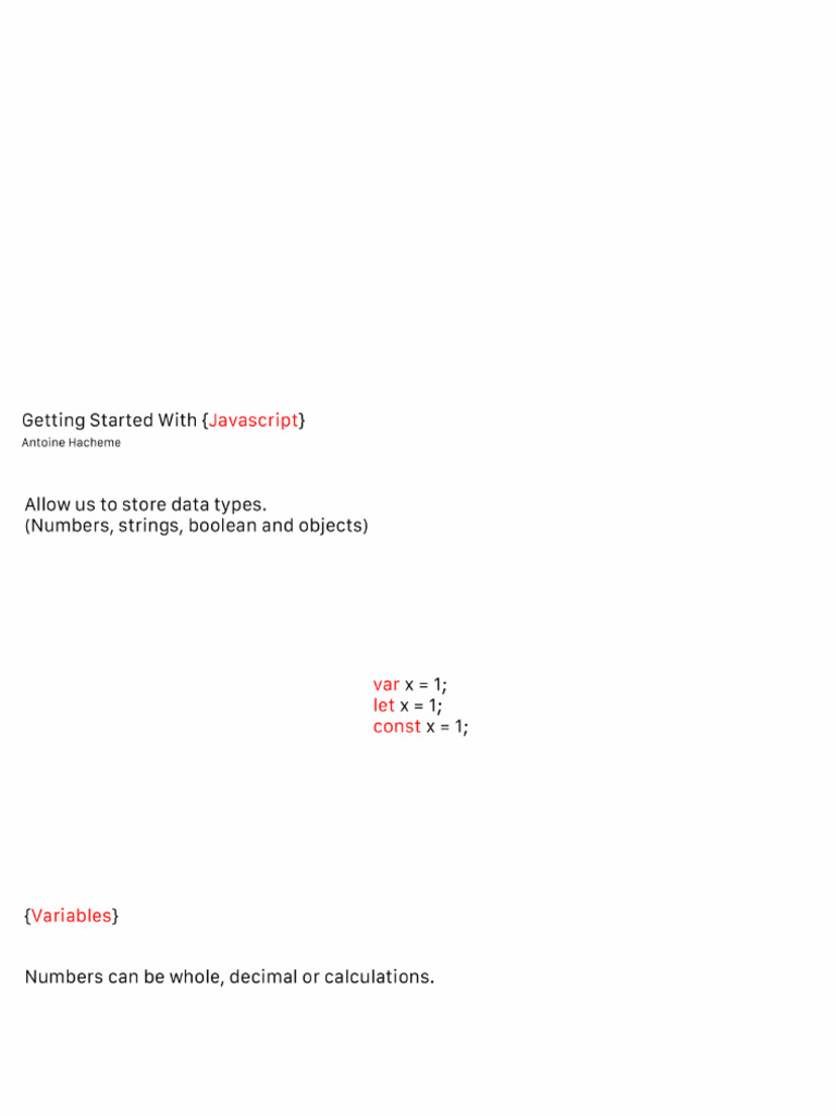 Getting Started With Javascript | PDF