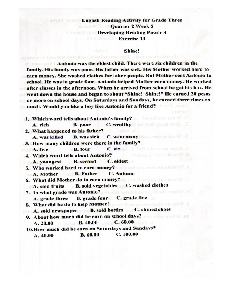 Grade 3 Summative Test Q2 Wk 3-4 | PDF