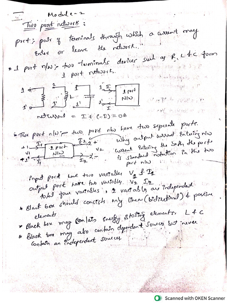 Two Port Network Problems | PDF