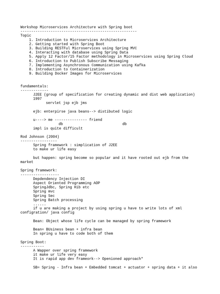 Microservices with Spring Boot Workshop | PDF | Spring Framework ...