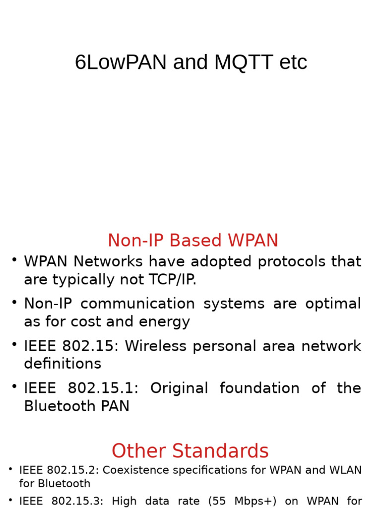 Understanding 6LoWPAN and IoT Protocols | PDF | I Pv6 | Computer Network