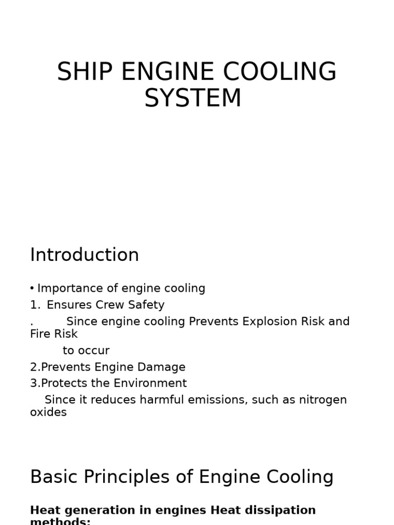 Ship Engine Cooling Systems Guide | PDF