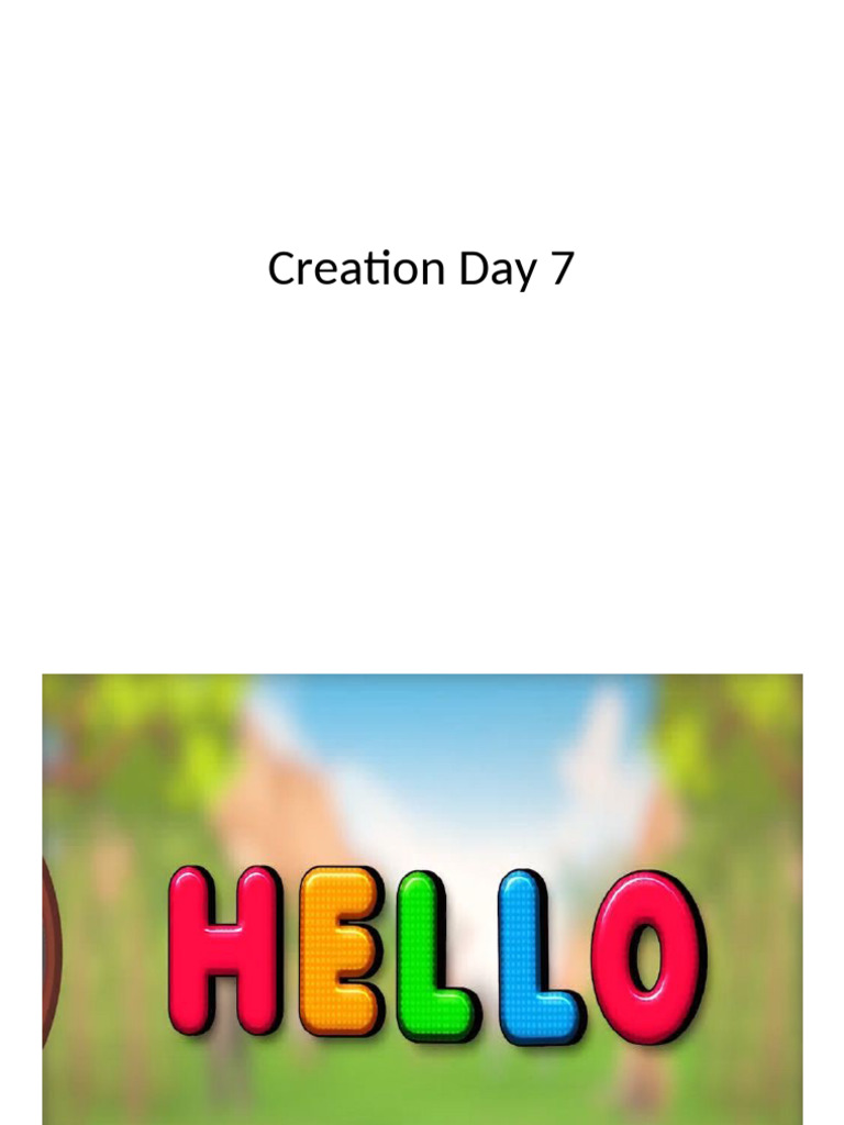 Creation Week Overview: Days Explained | PDF