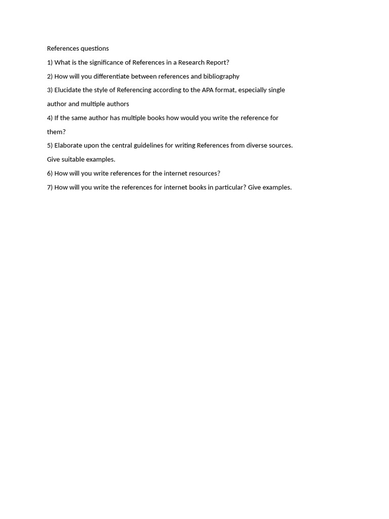Reseach Methodology Questions | PDF