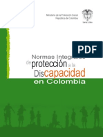 Normas Integrales de Protección A La Discapacidad en Colombia 2010