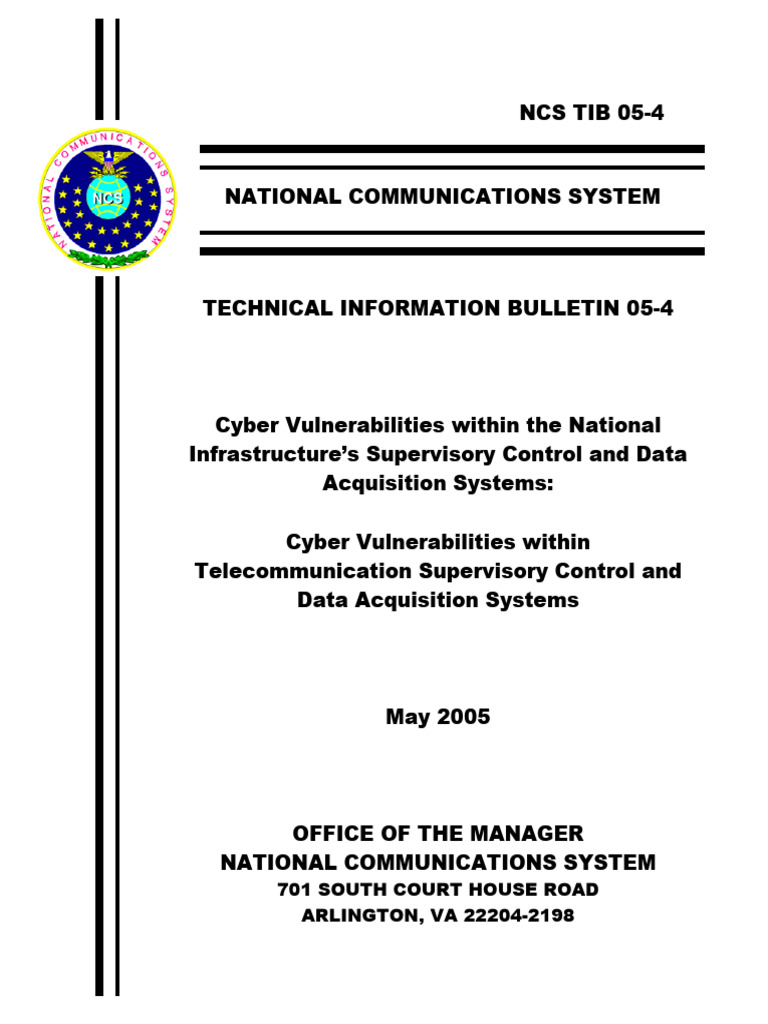 Cyber Vulnerabilities Within The National | PDF | Computer Network ...