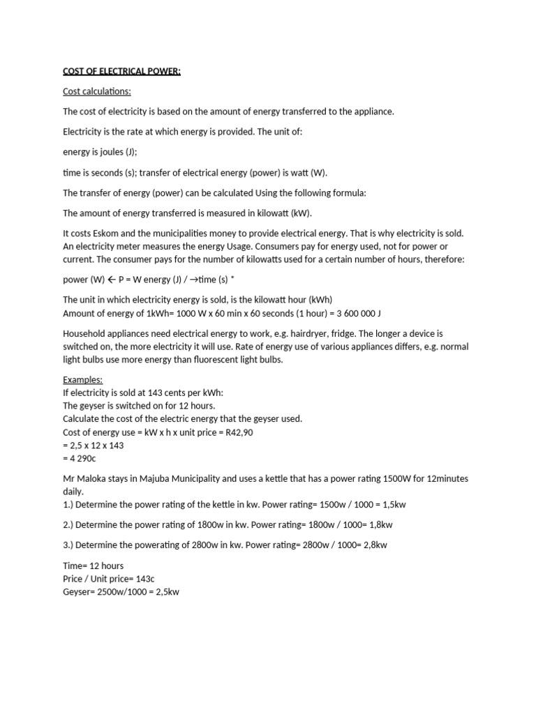 cost-of-electricity-pdf-power-physics-electricity