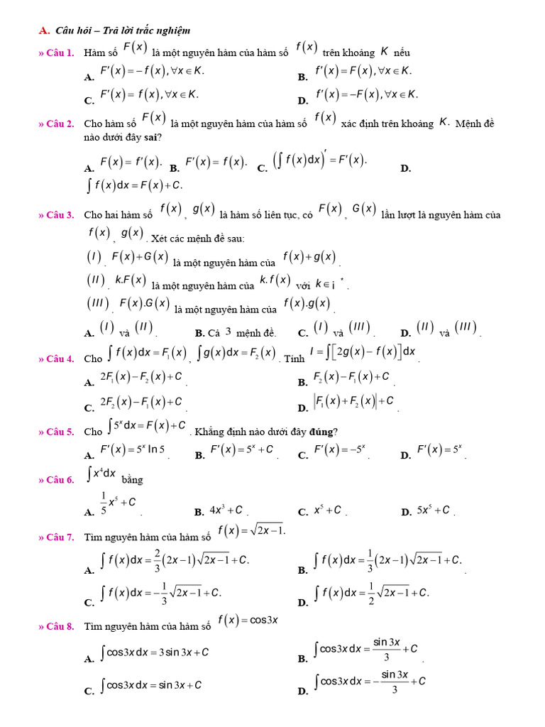 C4-B1-NGUYÊN HÀM-P2 - ĐỨC | PDF