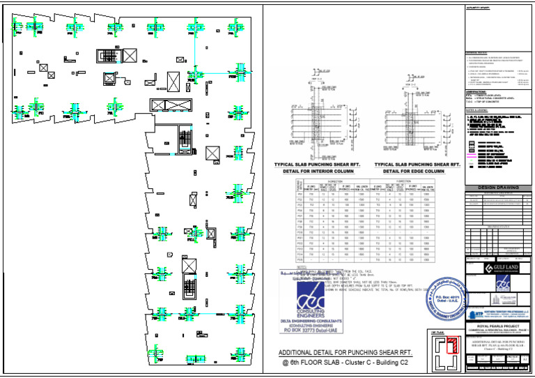 3rd Floor Slab Layout for Royal Pearls | PDF | Building Materials ...