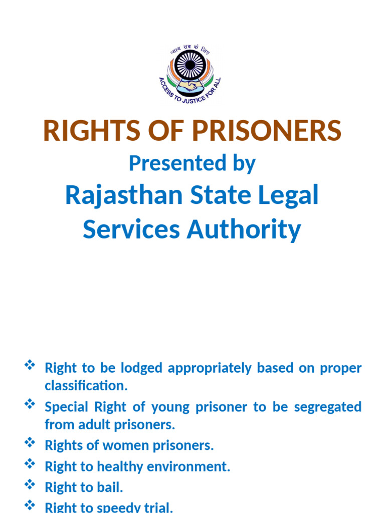Rights of Prisoners in Rajasthan | PDF