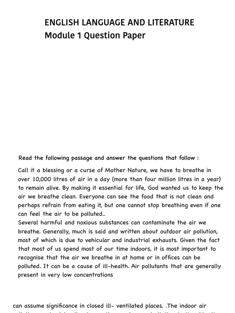 Module Exam 1 - Question Discussion - English (Part - 01) | PDF | Air ...