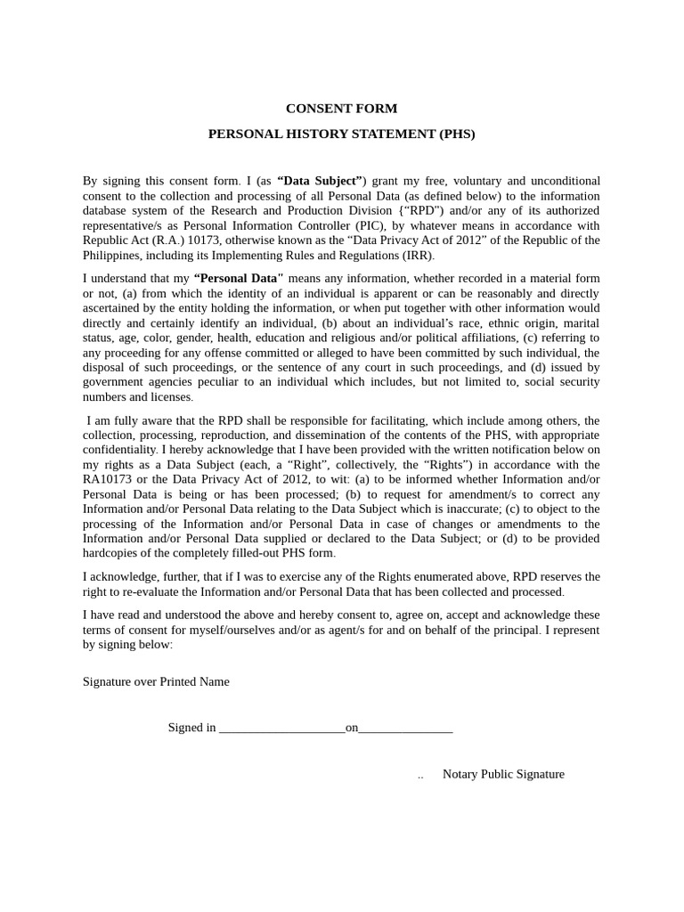 PHS-Form | PDF | Human Rights | Government