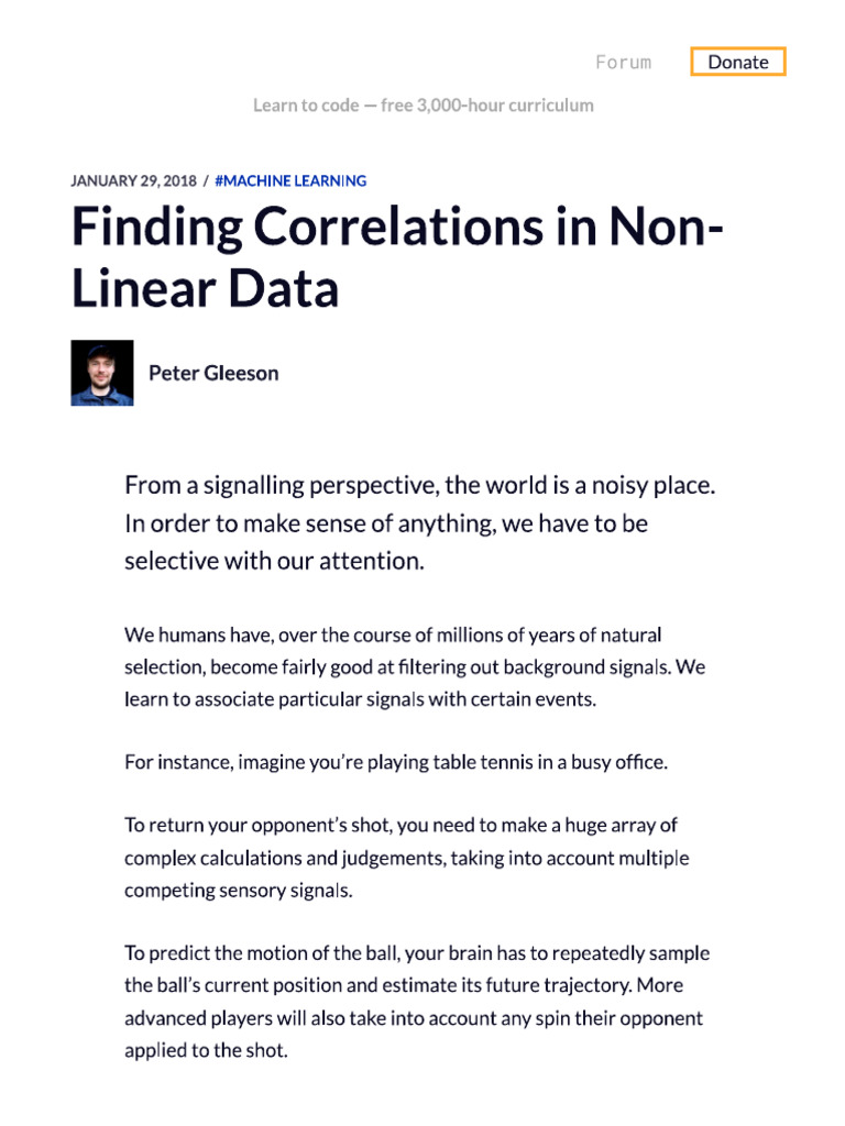 Finding Correlation in Nonlinear Data | PDF