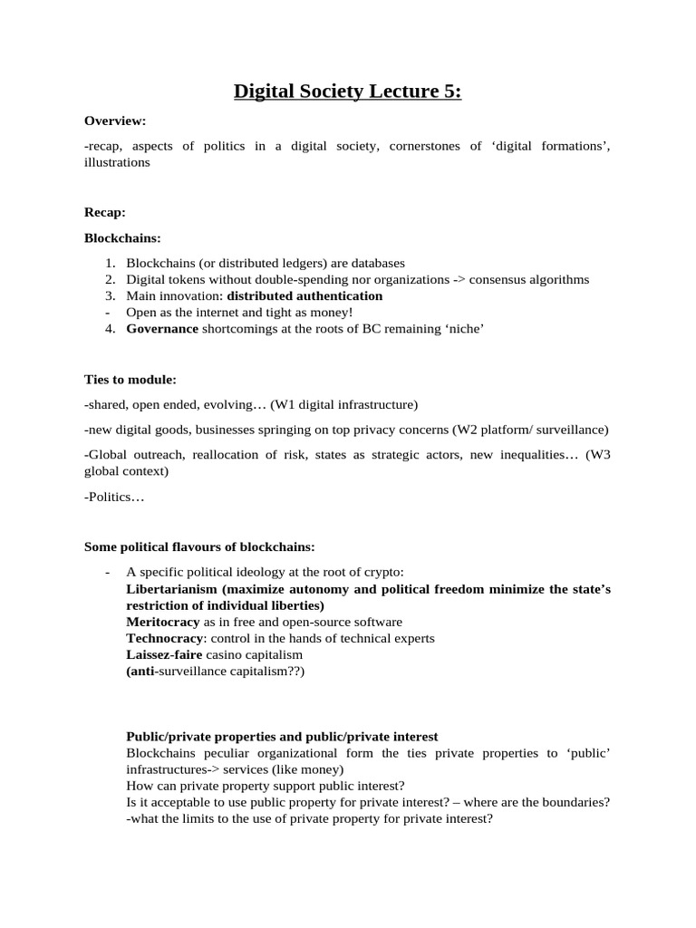 Politics in a Digital Society Overview | PDF | Political Science ...