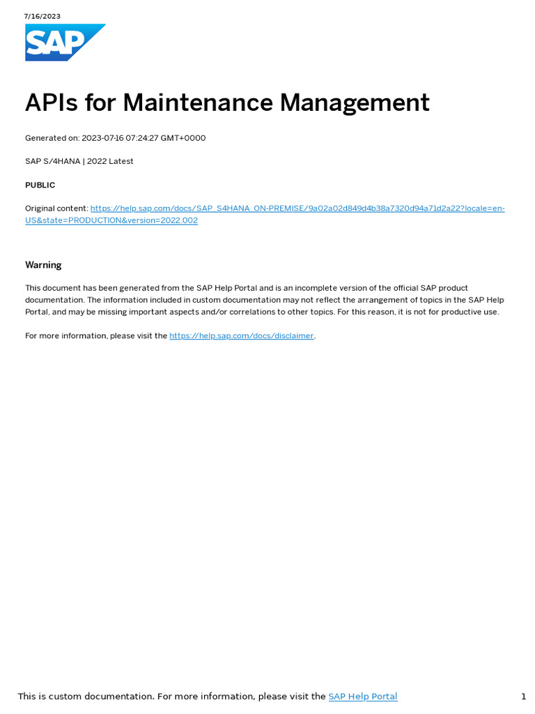 Maintenance Order Confirmation API Guide | PDF | Uniform Resource ...