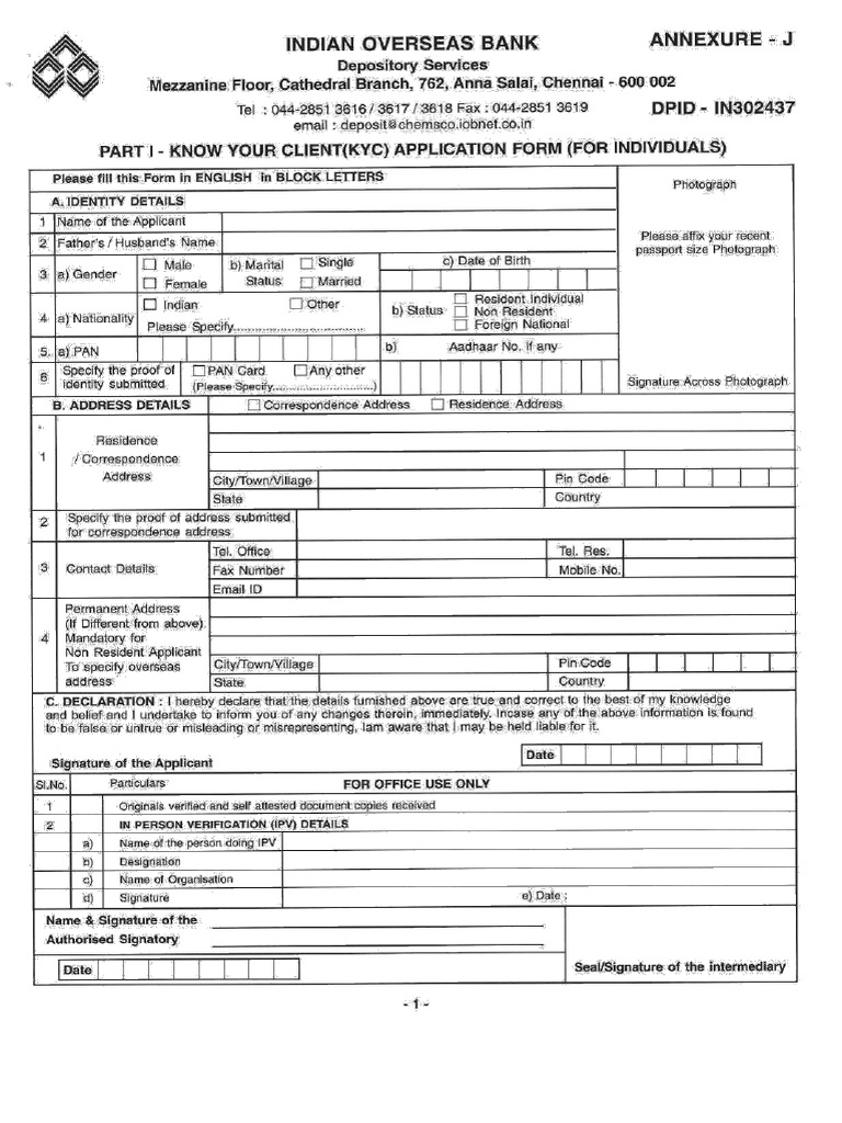 KYC Form | PDF