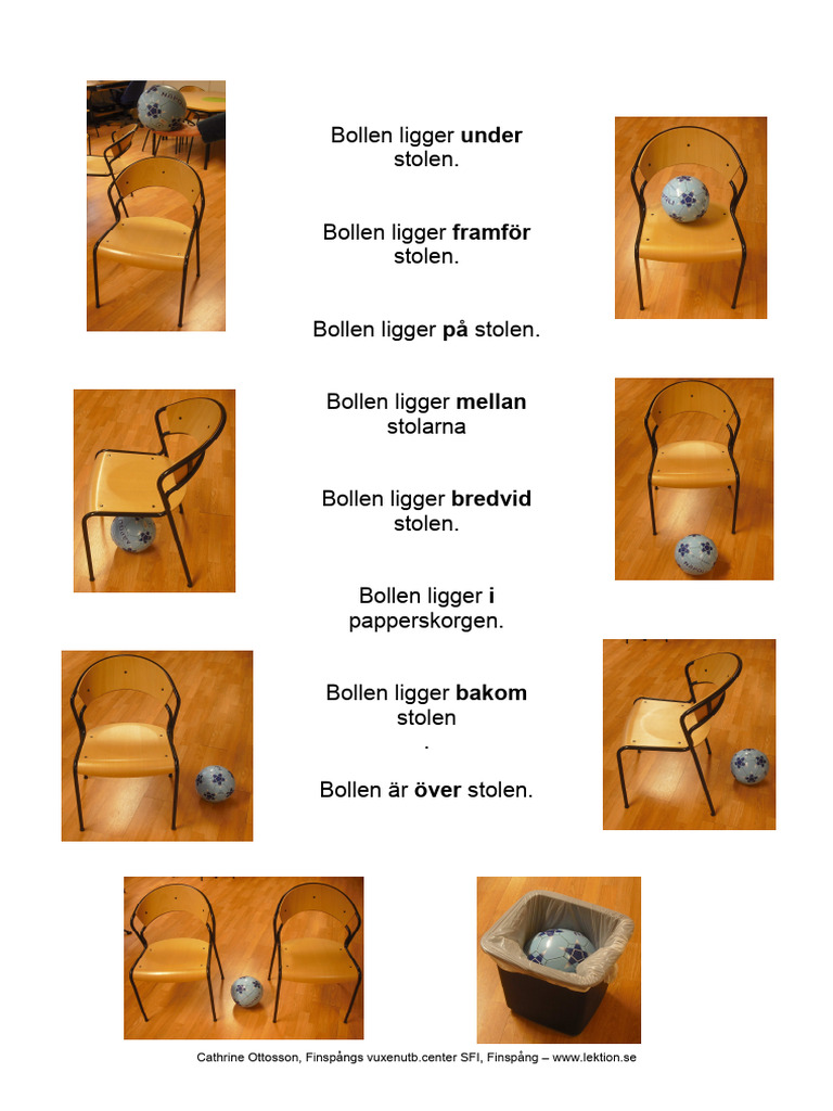 Prepositioner Arbetsblad | PDF