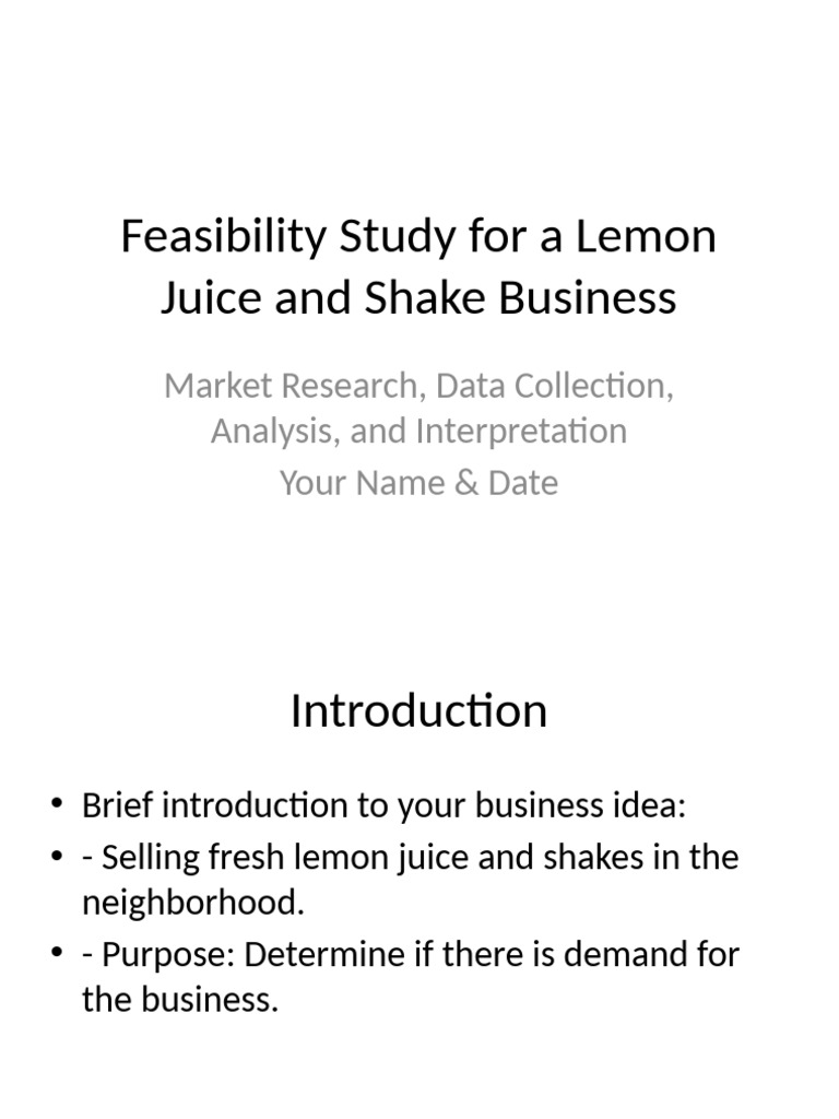 Lemon Juice Business Presentation | PDF