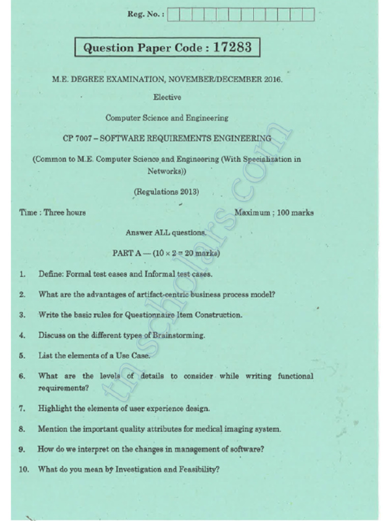 Me Cse 1 CP7007 Dec 2016 | PDF