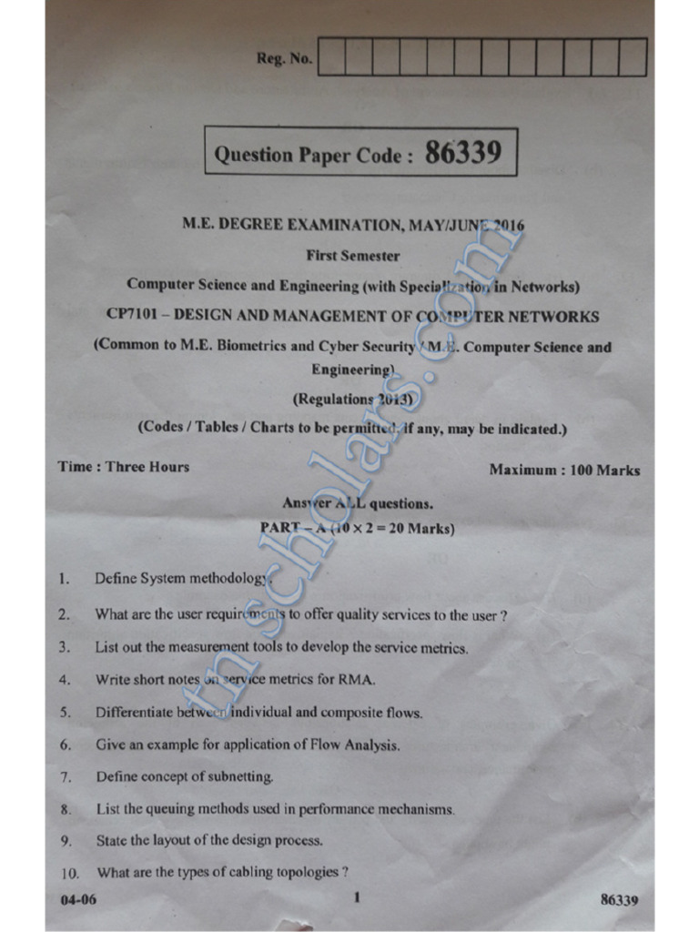 Me Cse 1 CP7101 June 2016 | PDF