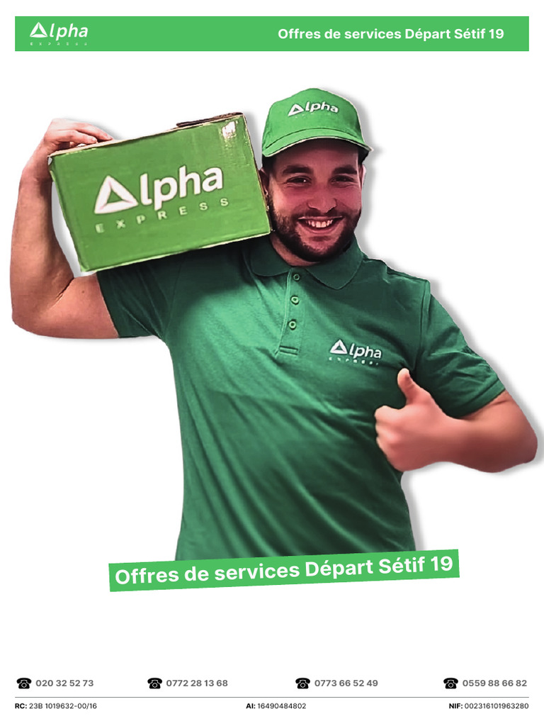 Services de Livraison Alpha Express Sétif | PDF | Transport | Facture