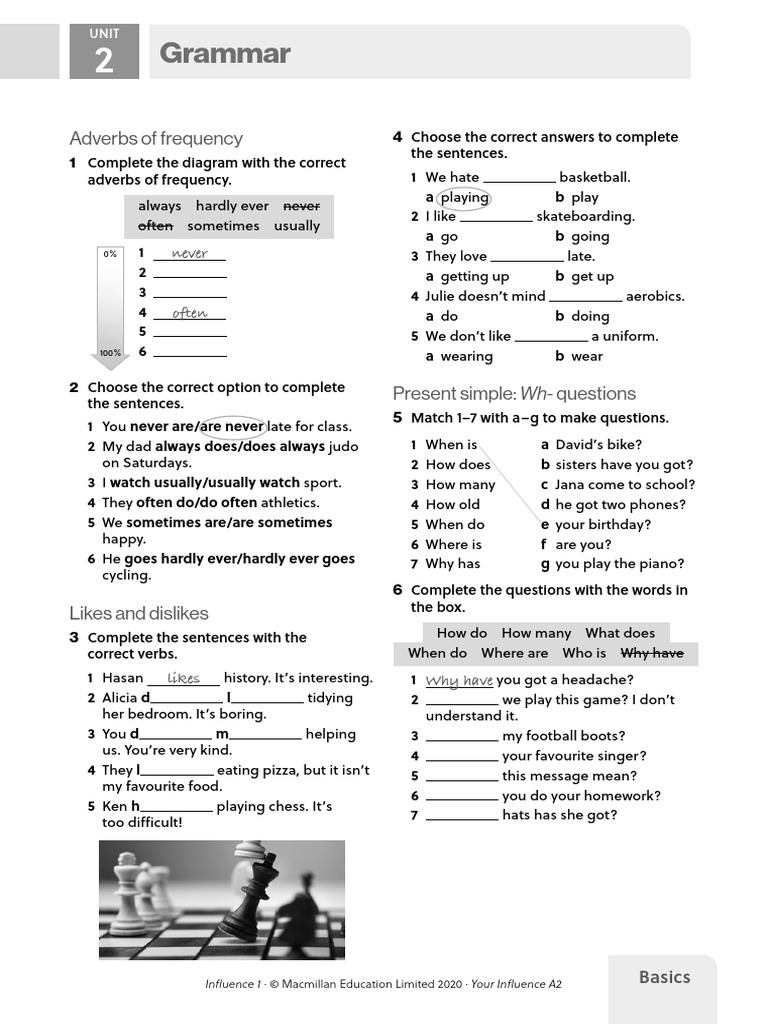 Adverbs of Frequency and Likes/Dislikes | PDF | Adverb | Linguistic ...