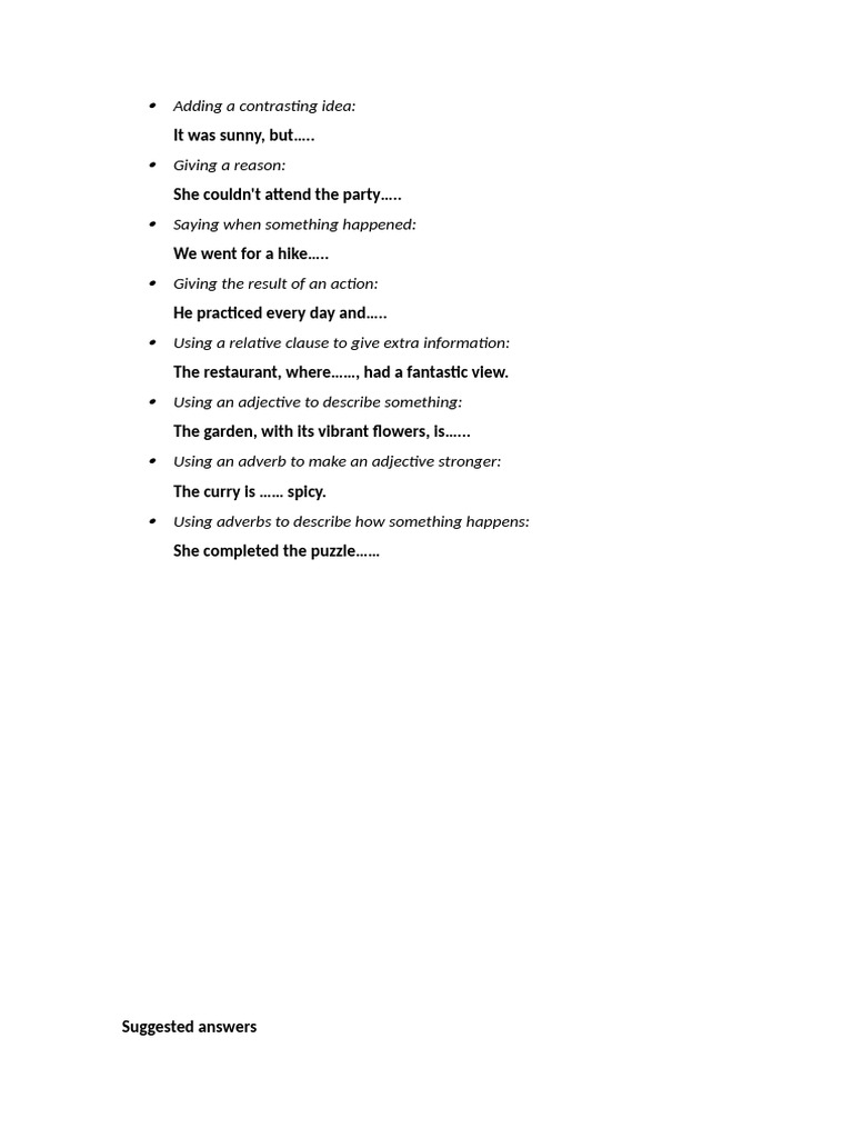 Writing Practice - Sentences | PDF