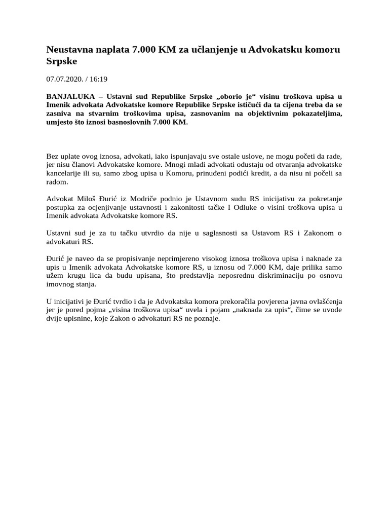 Neustavna Naplata 7 | PDF