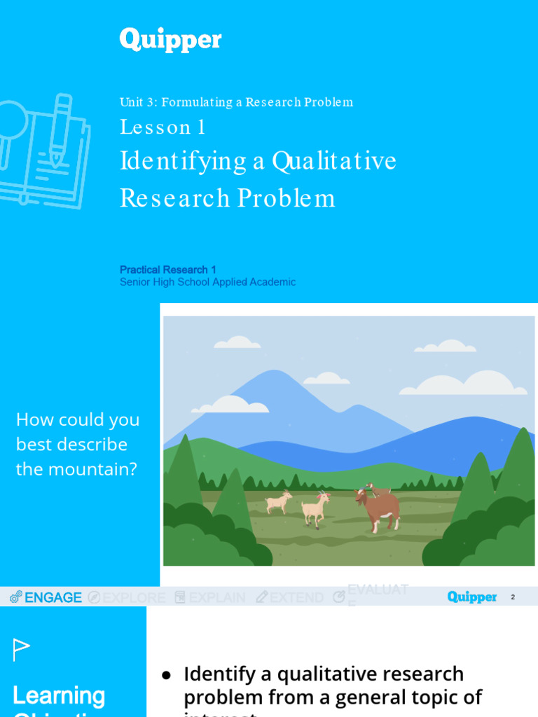 Identifying Qualitative Research Problems | PDF | Knowledge ...