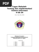 Download Tugas Testing Implementasi Makalah Telkom by Al Akraf Lageni SN82376094 doc pdf