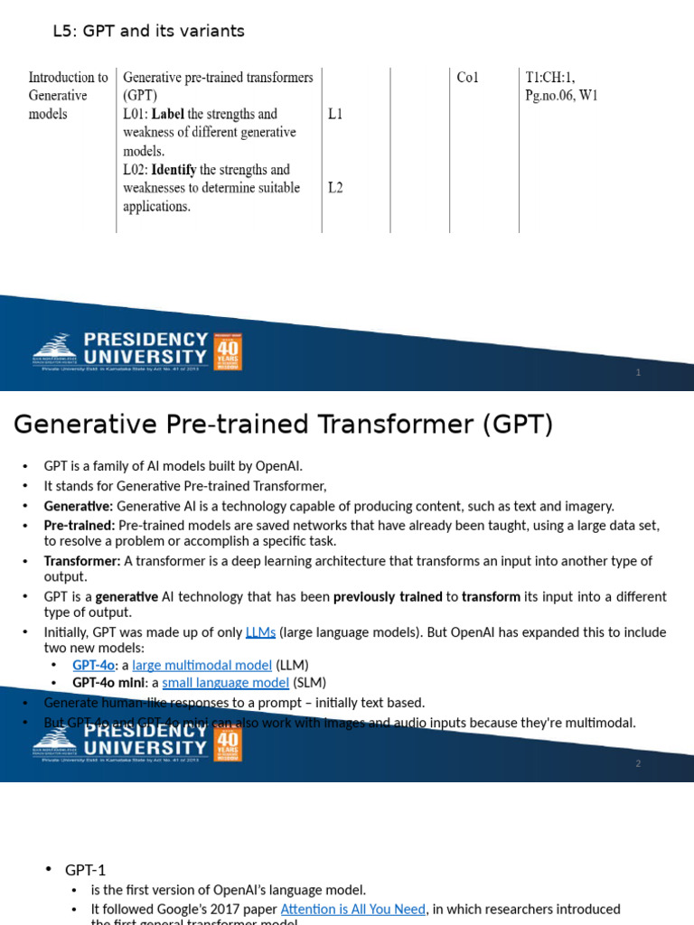 Overview of GPT Models and Functionality | PDF | Computing | Applied ...