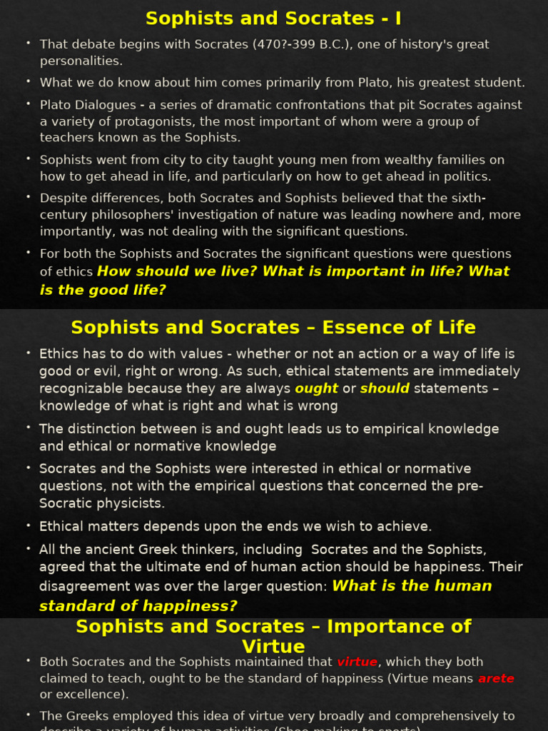 Sophists and Socrates | PDF | Socrates | Knowledge