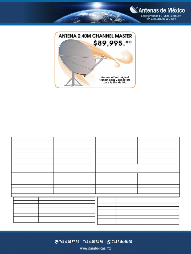 Antena 2.40M Channel Master | PDF | Antenna (Radio) | Information And ...