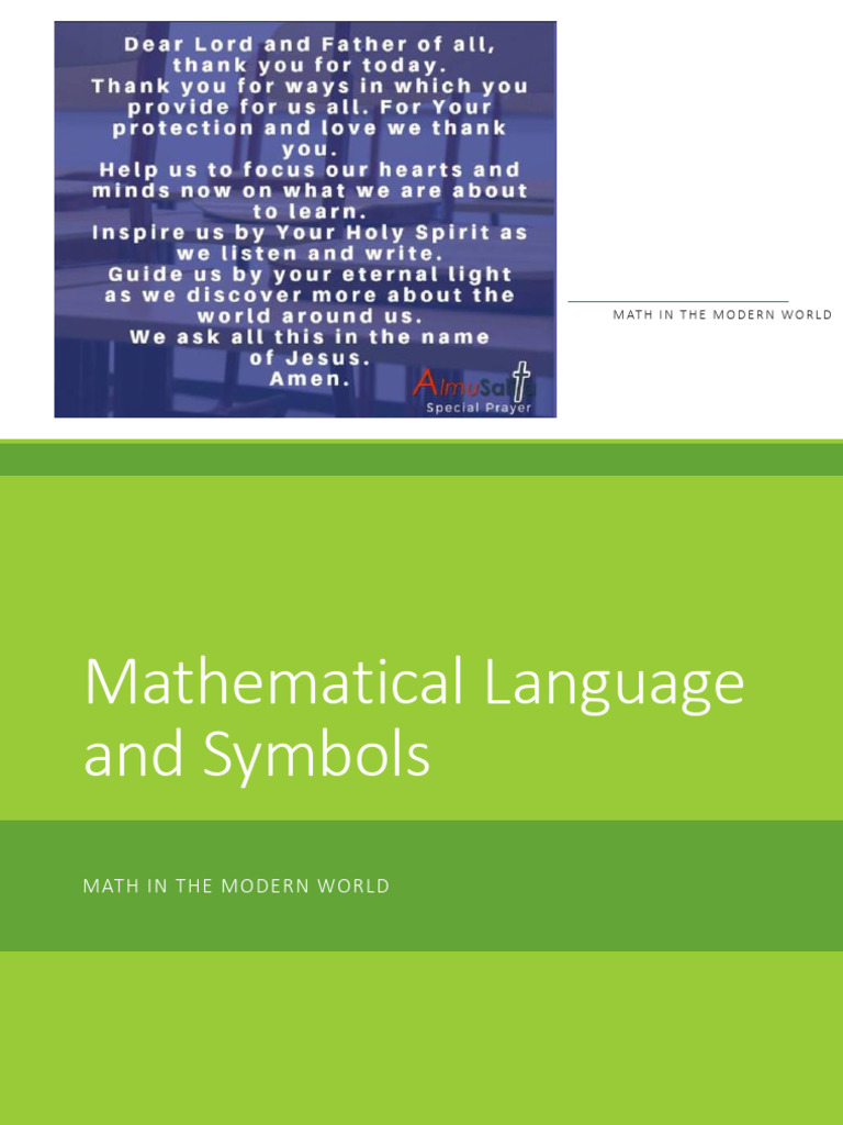 MMW Mathematical Language Sets | PDF | Set (Mathematics) | Mathematics