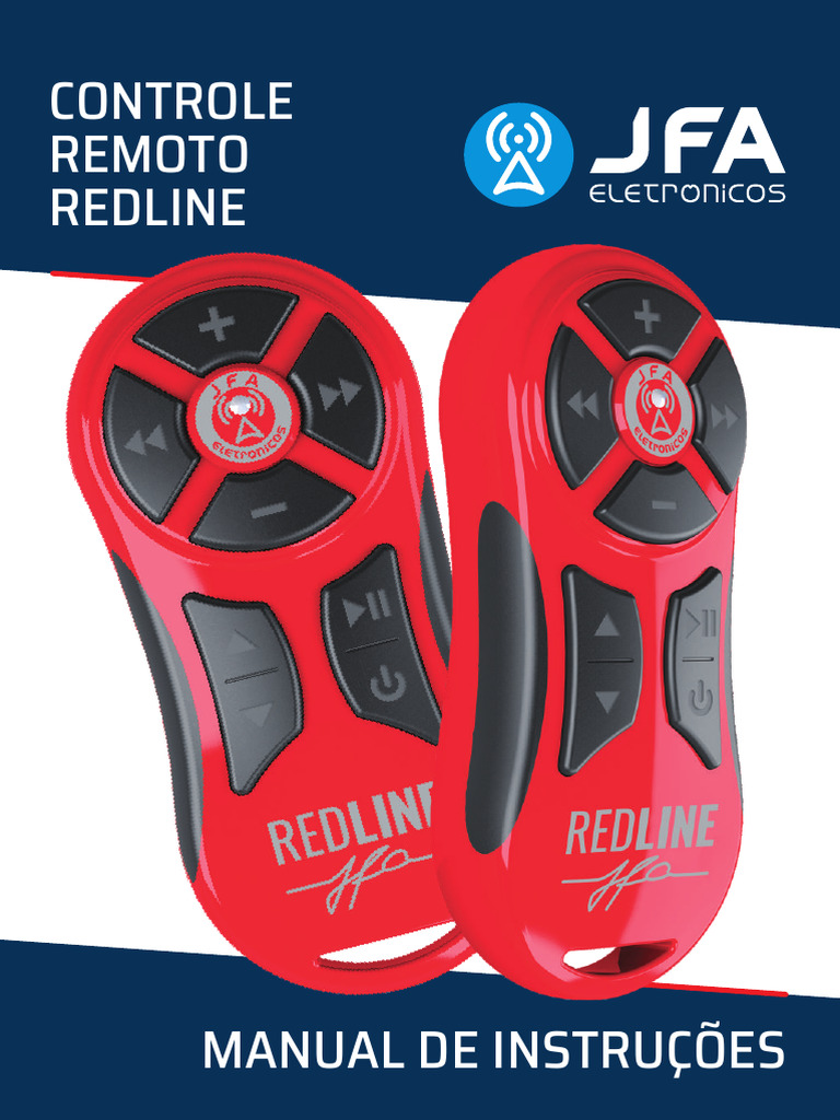 Manual Controle Remoto Redline JFA | PDF | Rádio | Conector elétrico