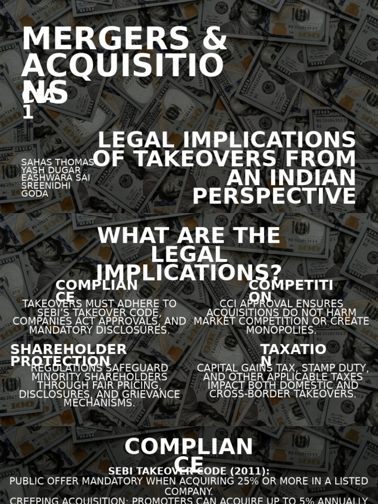 Legal Aspects of Indian Mergers & Acquisitions | PDF | Mergers And ...