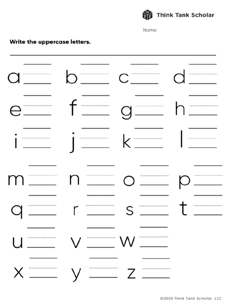 Free Preschool Letter Writing Undercase Worksheet Abcs Alphabet | PDF