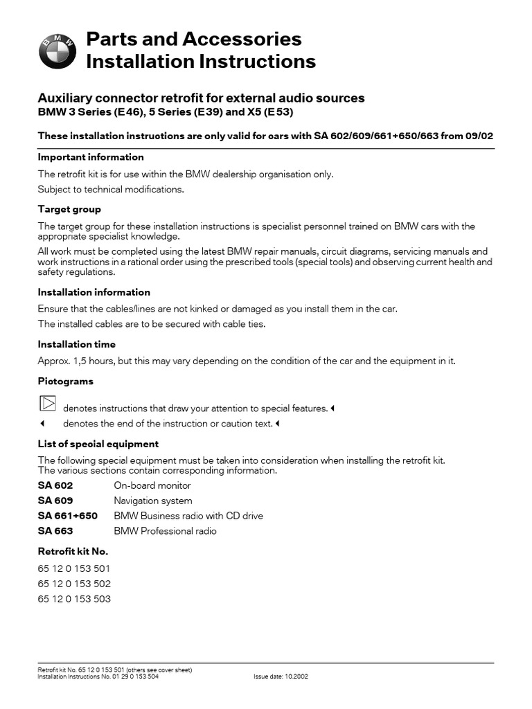 EBADoc11512-auxin-Parts and Accessories Installation Instructions | PDF ...
