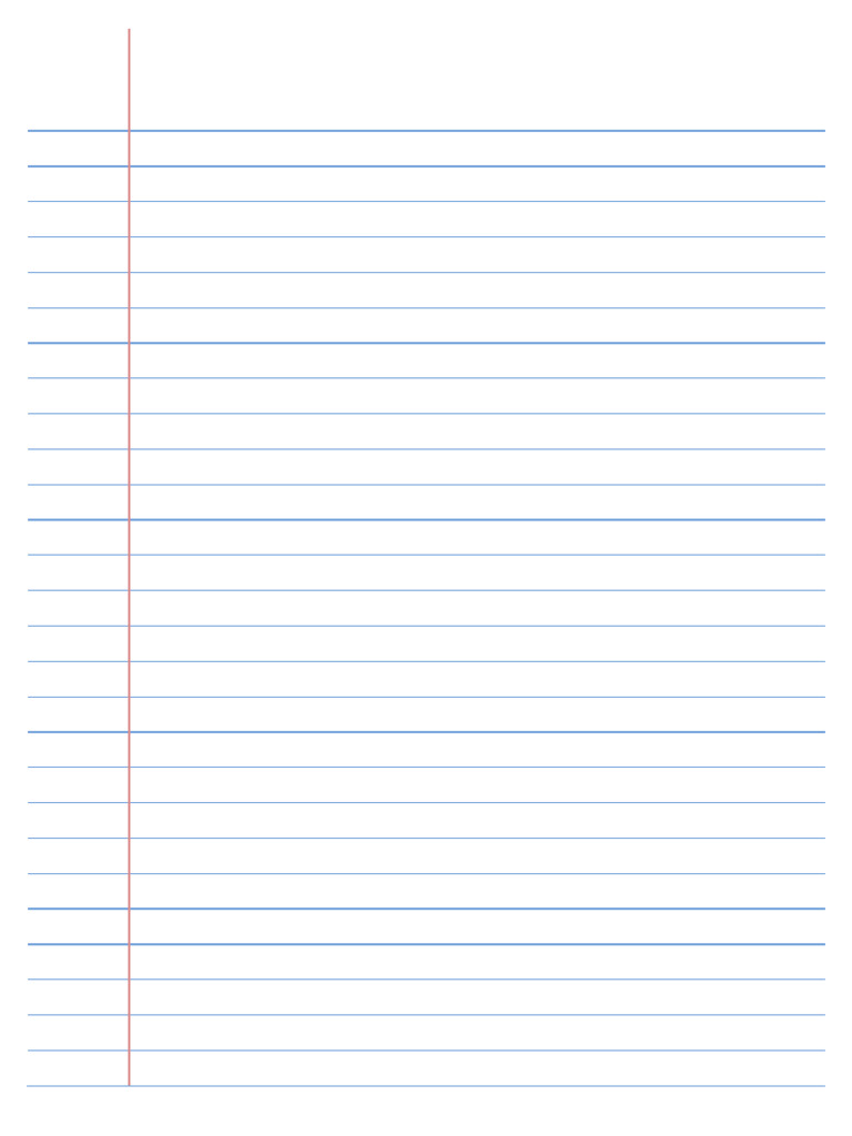 Printable Lined Paper Wide Ruled | PDF