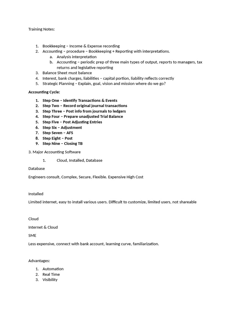 Comprehensive Accounting Training Guide | PDF | Bookkeeping | Accounting
