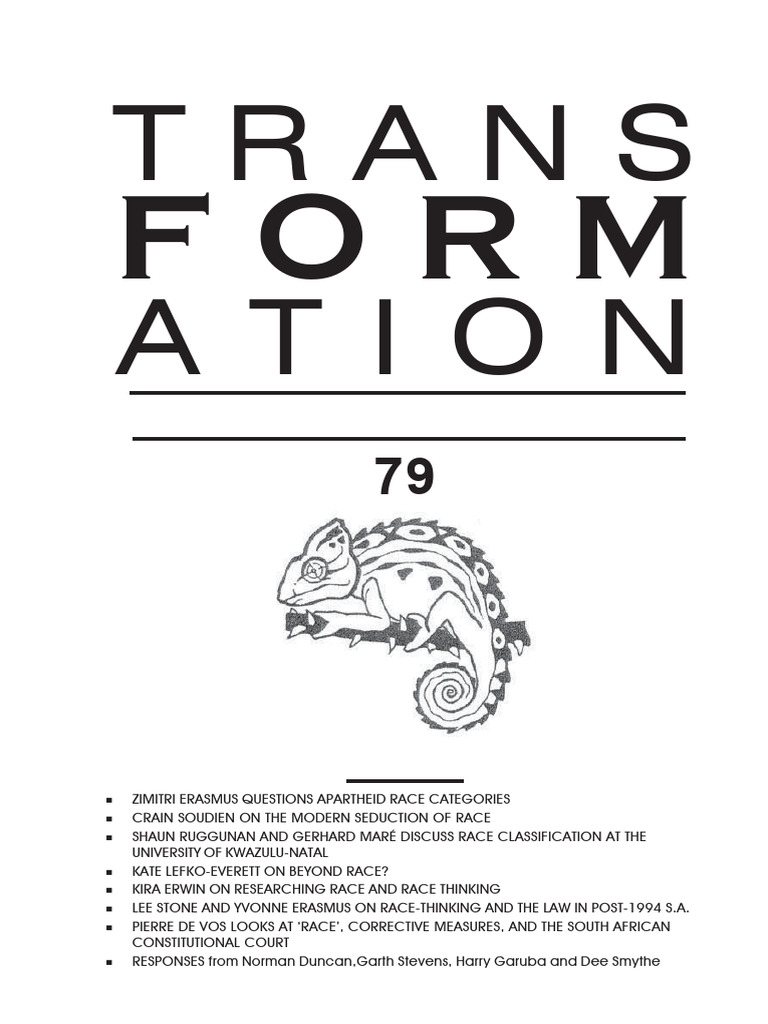 Special Issue Transformation 79 | PDF | Race (Human Categorization ...