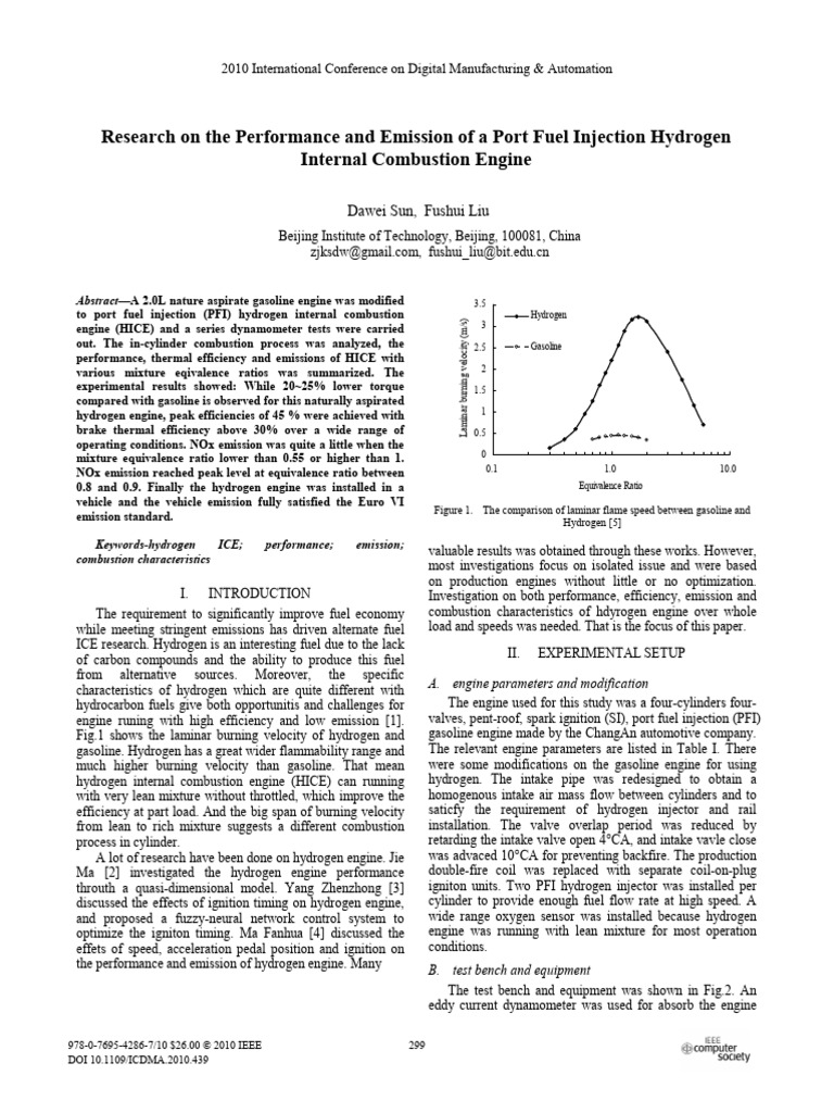 Research On The Performance and Emission of A Port Fuel Injection ...