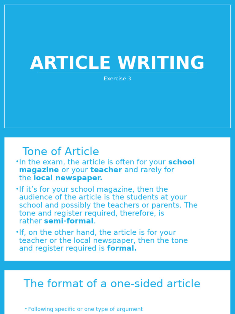 Article Writing Tips for Students | PDF | Paragraph | Human Communication