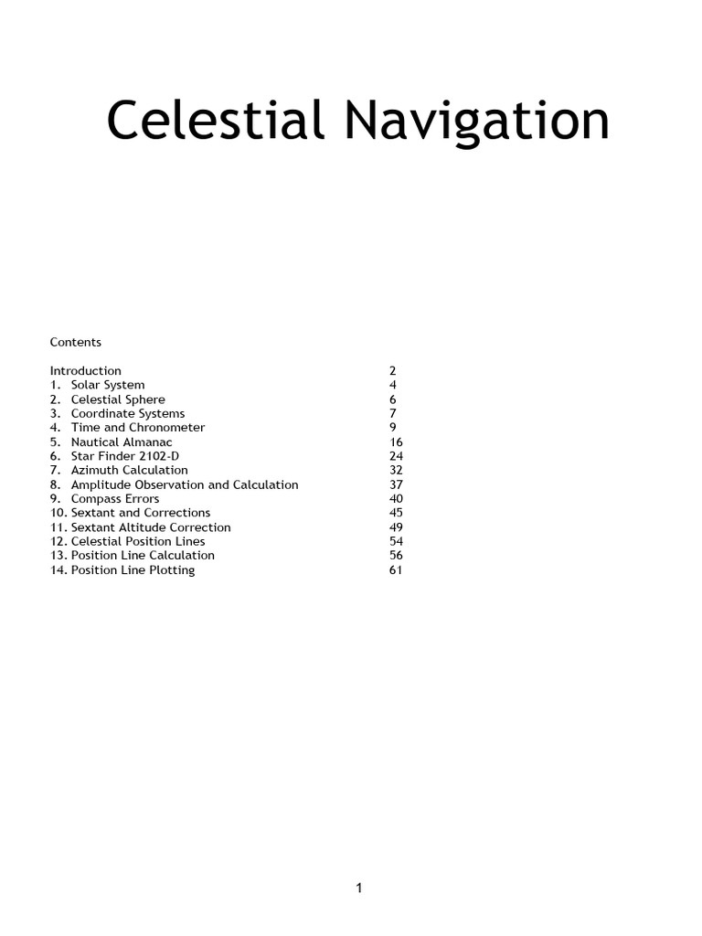 Celestial Navigation Guide Essentials | PDF | Apsis | Orbit