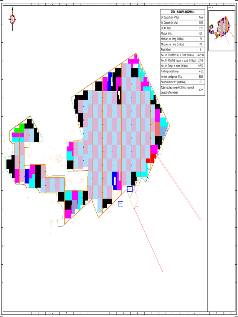 NJN 1400MWac-Array Layout - R1 | PDF | Renewable Energy | Power (Physics)