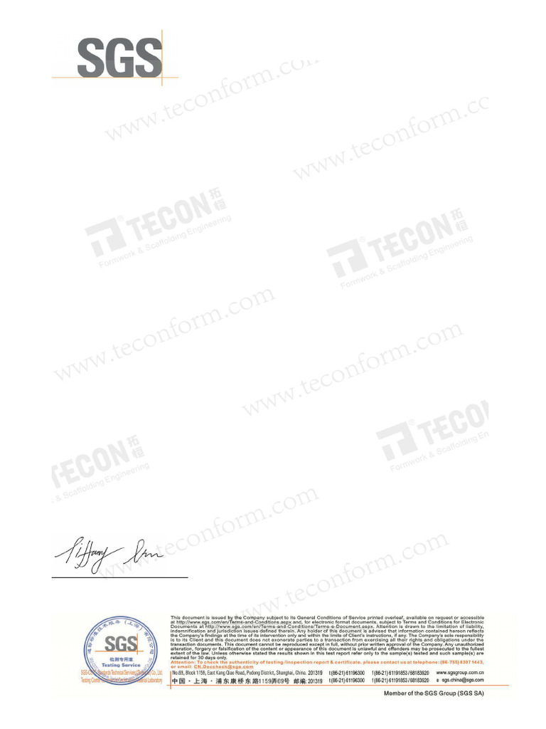 Aluminum Shuttering Panel Load Test Report | PDF | Mechanical Engineering