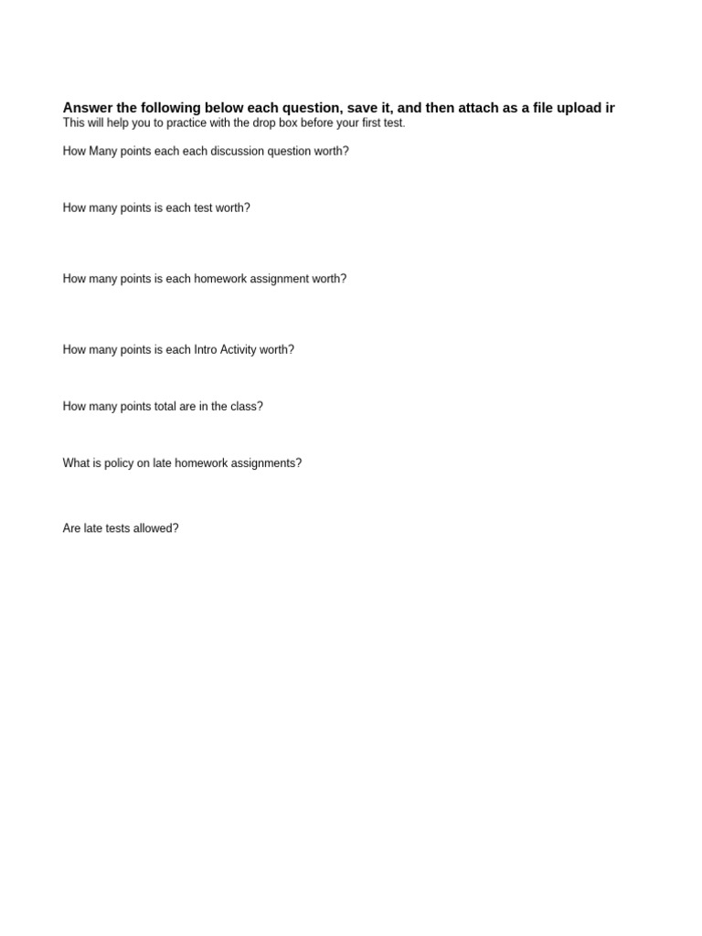 Practice syllabus and course agreement test excel file pdf