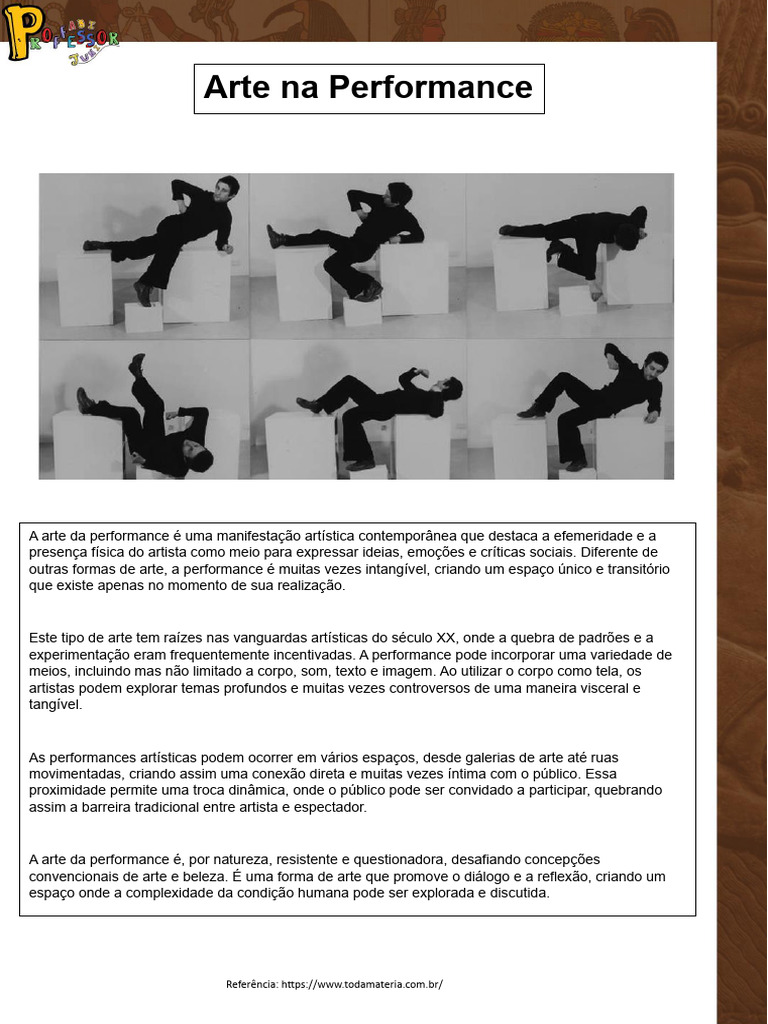 Arte da Performance: Conceitos e Práticas | PDF | Artes Cênicas | As artes