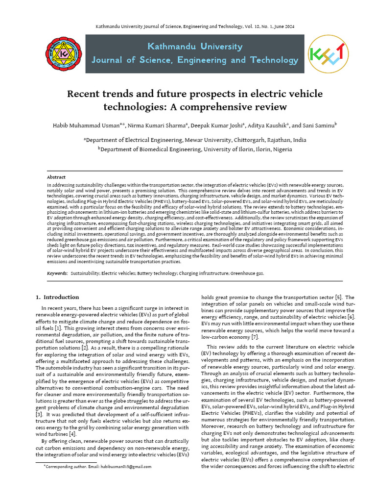 Trends in Electric Vehicle Technologies | PDF | Electric Vehicle | Plug ...