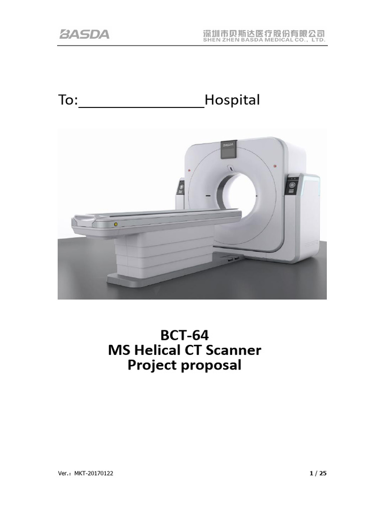 BCT-64 Project Proposal 2019 | PDF | Ct Scan | Medical Imaging
